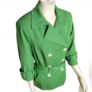 size 10 green short trench